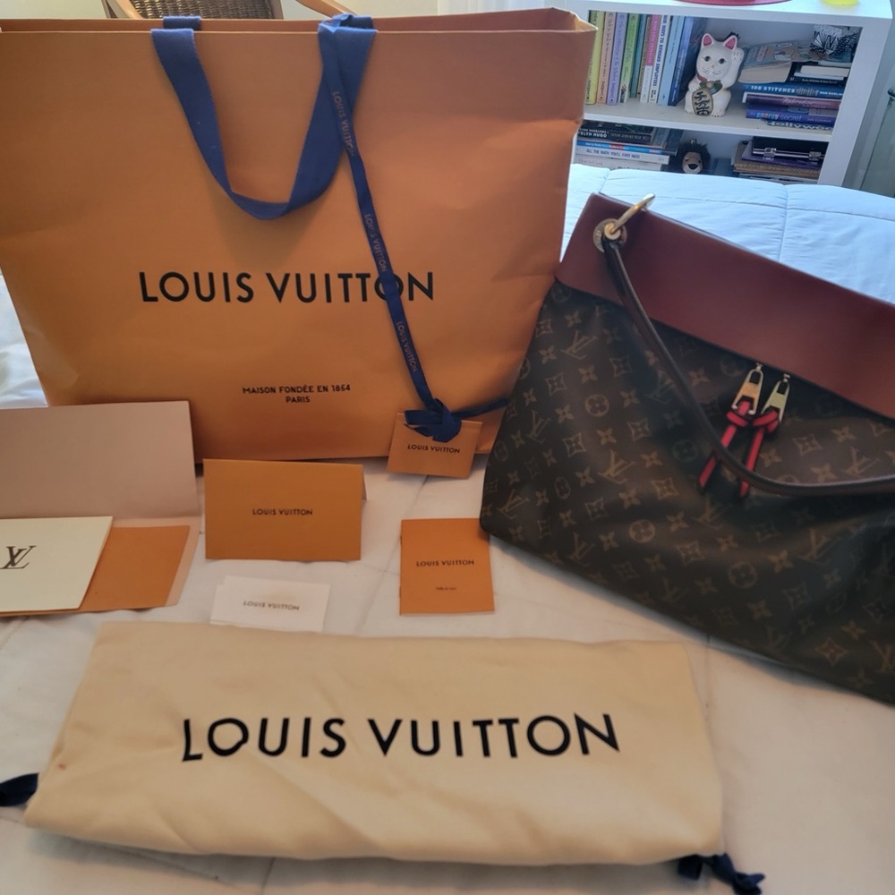 Louis Vuitton Brown and Tan Hobo Bag